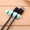 Mini Adhesive Ethernet Charging Data Earphone Cable Organizer Tool(Green)