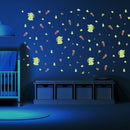3pcs/set Luminous Rabbit Carrot Wall Stickers Waterproof Room Decor Decals