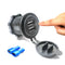 Motorcycle 4.8A Dual USB Charger Socket Outlet with Touch Switch + 2 Terminals