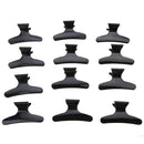 12pcs Salon Hairdressing Clips Black Butterfly Hair Styling Section Clamp