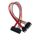 30CM Male to Female SATA Data Power Extension Cable M / F 22P 7 + 15Pin