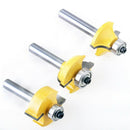 3PC 8mm Shank Glass Door Router Bits Round-Over Bead Set Tenon Cutter for W