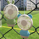 Cartoon Bear Mini Battery Powered USB Charging Hand Fan Suitable for Office