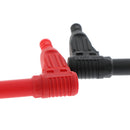 2Pcs Red+Black 4mm Male Right Angle Insulation Banana Plug Multimeter T 3C