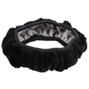 car Antislip Plush Stretchy Shield Case Steering Wheel Cover Black