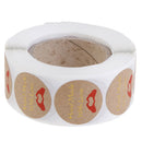 500pcs Handmade With Love Kraft Paper Stickers Round Adhesive Labels StickeSEAU