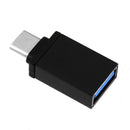 Aluminum Alloy USB3.1 Type-C to USB3.0 OTG Converter Adapter (Black)