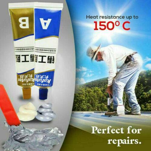 Industrial Heat Resistance Cold Weld Metal Repair Paste Adhesive A&B Gel 50G.