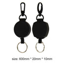 Resilience Steel Wire Elastic Keychain Recoil Retractable Key Ring (Round) A