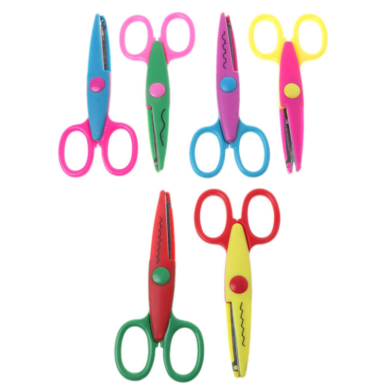 DIY Craft Scissors 6 Shaped Assorted Cutting Patterns Designs Paper Edges Tools