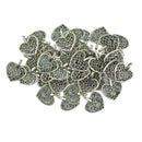 100 Piece Alloy Filigree Heart Pendant Jewelry Making Charms Findings for DIY