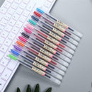 12 Color Gel Pen Set Art Glitter Pens Neon Coloring Painting 0.5mm Craft In G6J6