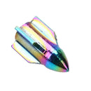 4pcs Colorful Rocket Shaped Aluminum Car Wheel Tire Valve Stem Caps Covers