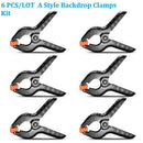 6x 4.5" Photo Studio Light Photography Background Clips Backdrop Clamps Peg