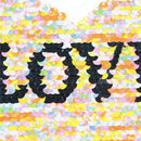 love heart reversible change color sequins sew on patches for clothes patch BX