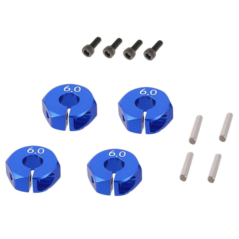 4Pcs/Set 1/10 Wheel Hex Drive 12x6mm w/ Pins Screws for Axial SCX10 HSP Blue
