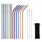 MultiColor Colorful Stainless Steel Straws Set of 12 Extra Long 10.5 inch R Q2R5