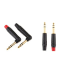 4Pieces 6.5mm 3Pole Male Amplifier Audio Solder Jack Plug Adapter