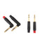 4Pieces 6.5mm 3Pole Male Amplifier Audio Solder Jack Plug Adapter