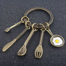 Creative Metal Car Keyring Kitchenware Kitchen Supplies Keychain Key Chain Ring