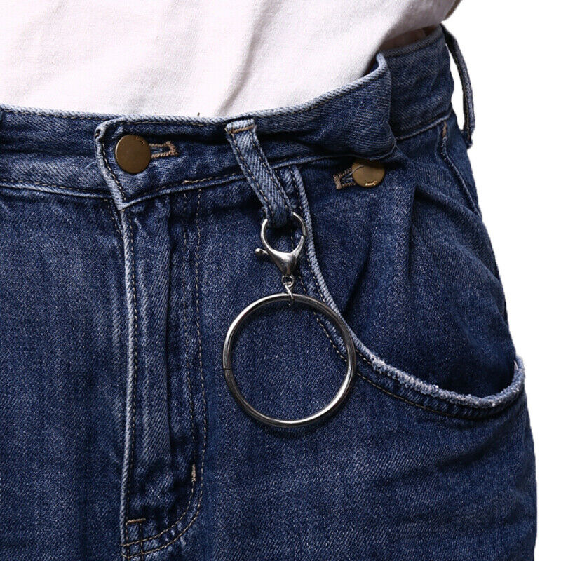 1pc Street Big Ring Key Chain Rock Punk Trousers Hipster Pant HipHop AccessorOZ