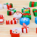 Christmas Boxed Cartoon Eraser Student Children Rubber Learning Office Suppl Hn