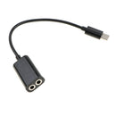 2 in 1 Type-C to 3.5mm jack Earphone Cable USB C Headphone Audio Adapter for