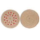 Tatami Cushion Round Straw Weave Handmade Pillow Floor Yoga Chair Seat 23 cm