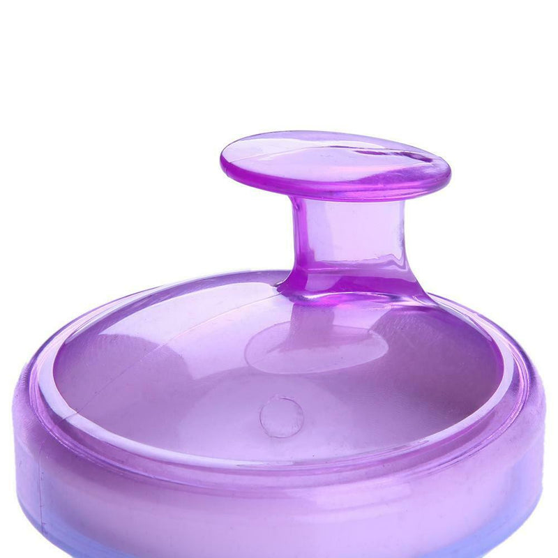 Silicone Head Shampoo Scalp Massage Brush Hair Scalp Washing Comb(Purple) A