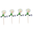 24pcs Sport Element Football Boy Cupcake Toppers Kids Birthday Family PartyBX