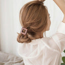 Fashion Retro Elastic Hair Band Geometric Round Square Wood Hair Ring Simpl