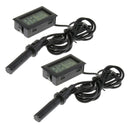 2pcs Lizard Amphibian Terrarium Temperature Humidity Meter Thermo-Hygrometer