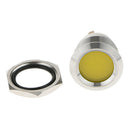 Car Motorcycle 12V 19mm Dash Panel Indicator Light with Wrie Leads Yellow