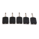 5Pcs 6.5mm/6.35mm Male To 2 Female Audio