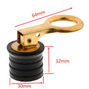 30mm Rubber & Brass Snap Handle Locking Boat Livewell Baitwell Drain Plug