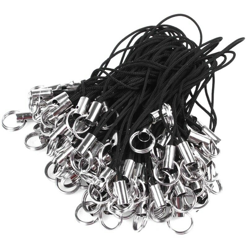 Lot of 100 Pieces Portable Lanyard in Nylon for Telephone Tether Cord of Ph T4X8