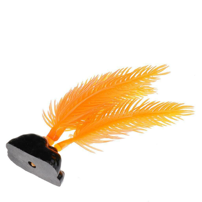 Yellow Aquarium Fish Tank Artificial Plant Water Grass Ornament Decoration