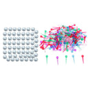 100x Christmas Styrofoam Foam Ball 35mm + 200x Sequin Pin for DIY Ornament