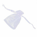 50pcs White Organza Drawstring Gift Bags Wedding Favour Bags Jewellery Pouc Q9I3