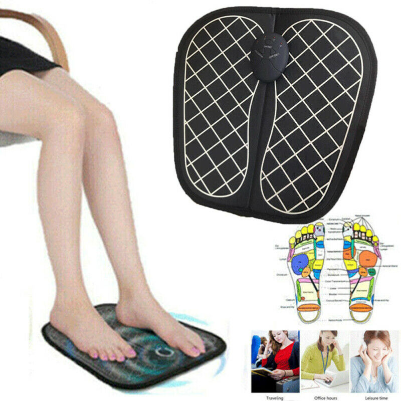 Electric EMS Foot Massager Feet Relax Deep Kneading Shiatsu Toe Pain Massage New