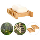 4 Pieces Wooden Soap Case Holder Natural Rectangular Wood Soap Dish Holder