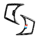 Carbon Fiber Headlight Switch Trim Cover Red+White+Blue for Ford Mustang 15-17