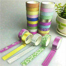 10X 15mm*5m DIY Self Adhesive Glitter Washi Masking Tapes Craft Decor* Stic J7S9