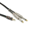 1x 3.5mm To 6.35mm Plug Splitter Adaptor Audio Cable for Mixer Amplifier Speaker