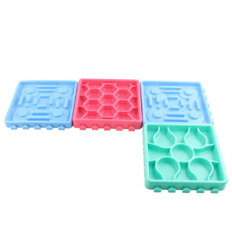 4Pcs Portable Pet Dog Puppy Bowls Non-Slip Suction Cups Design Food Feeder Effic