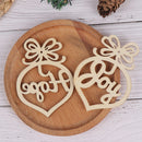 6Pc Christmas Tree Decor For Home Wooden Hollow Ornament Hanging Pendant Decor,a