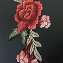 1Pair Rose Flower Applique Badge Embroidered Sew on Floral Collar Patch Dress
