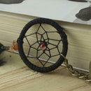 Key Ring Keychain Black Dream Catcher Handmade Handcraft Feather Natural