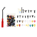 100Pcs Car door plastic mixed fastener clip bumper fender trim rivet with toolME