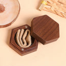 hexagon Jewelry Boxes Wedding engagement wedding rings Wood Ring Holder BoxB Hn